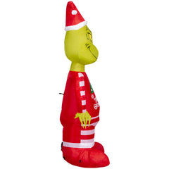 Air blown Inflatables Yard Decoration Grinch in Pajamas Dr. Seuss, 5.5 ft