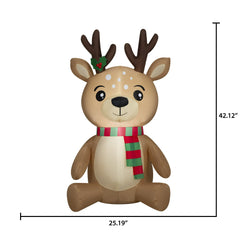 New Christmas Airblown Inflatables Yard Decoration Baby Reindeer, 3.5 ft