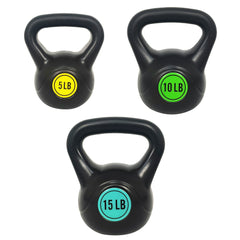 Balance From 5 10 15lbs Wide Grip Kettlebell, Black