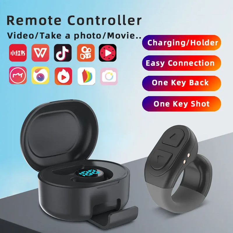 TikTok Scrolling Ring Bluetooth Fingertip Control