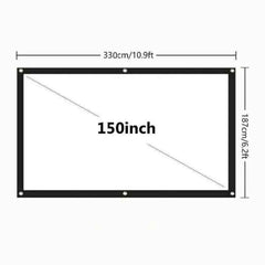 Portable Foldable Projector Screen 16:9 HD Outdoor Home Cinema Theater 3D Movie