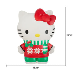 26in Christmas Blow Mold Decor Hello Kitty in Sweater Christmas 26.18 in x 18.11 in x 9.05 in 3.52 lb