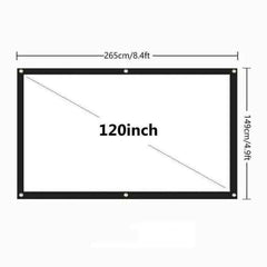 Portable Foldable Projector Screen 16:9 HD Outdoor Home Cinema Theater 3D Movie