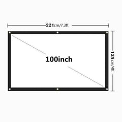 Portable Foldable Projector Screen 16:9 HD Outdoor Home Cinema Theater 3D Movie